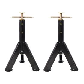 RV Adjustable Telescoping Stabilizer Jack Stand, Supports Stabilizer Jacks,16 to 30 Inches Adjustabe Height,6,000 Pound Capacity,Black Color, 2PA