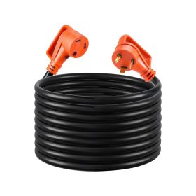VEVOR 75 FT RV Extension Cord, 30 Amp, 125V 2500W Heavy Duty STW 10/3 Gauge Wire, NEMA TT-30P Male NEMA TT-30R Female Plug, with LED Power Indicator