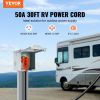 VEVOR 30 Feet RV Power Cord, 50 Amp, Heavy Duty STW 6/3 + 8/1 Generator Cord, NEMA 14-50P Male NEMA SS2-50R Female Plug