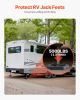 VEVOR RV Leveling Pads, 4-Pack Rubber Trailer Jack Pads, Each with 5000 lbs Capacity, Jack Stabilizer Padding with Large Surface Area