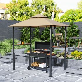 8' x 5' Outdoor Grill Gazebo (Option: Brown-1390x330x185 mm)